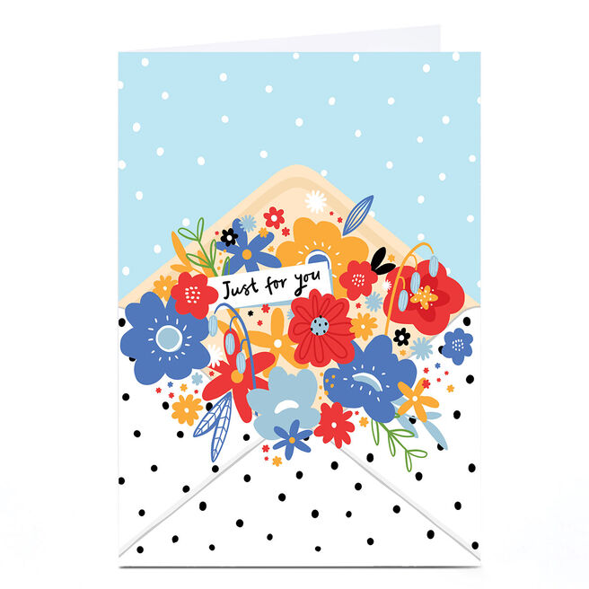 Personalised Card - Just for You Floal Envelope
