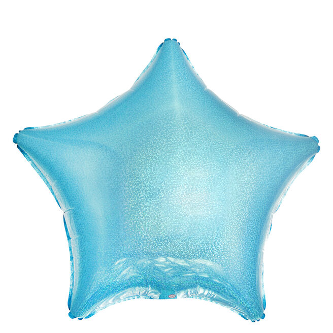Baby Blue Star 19-Inch Foil Helium Balloon