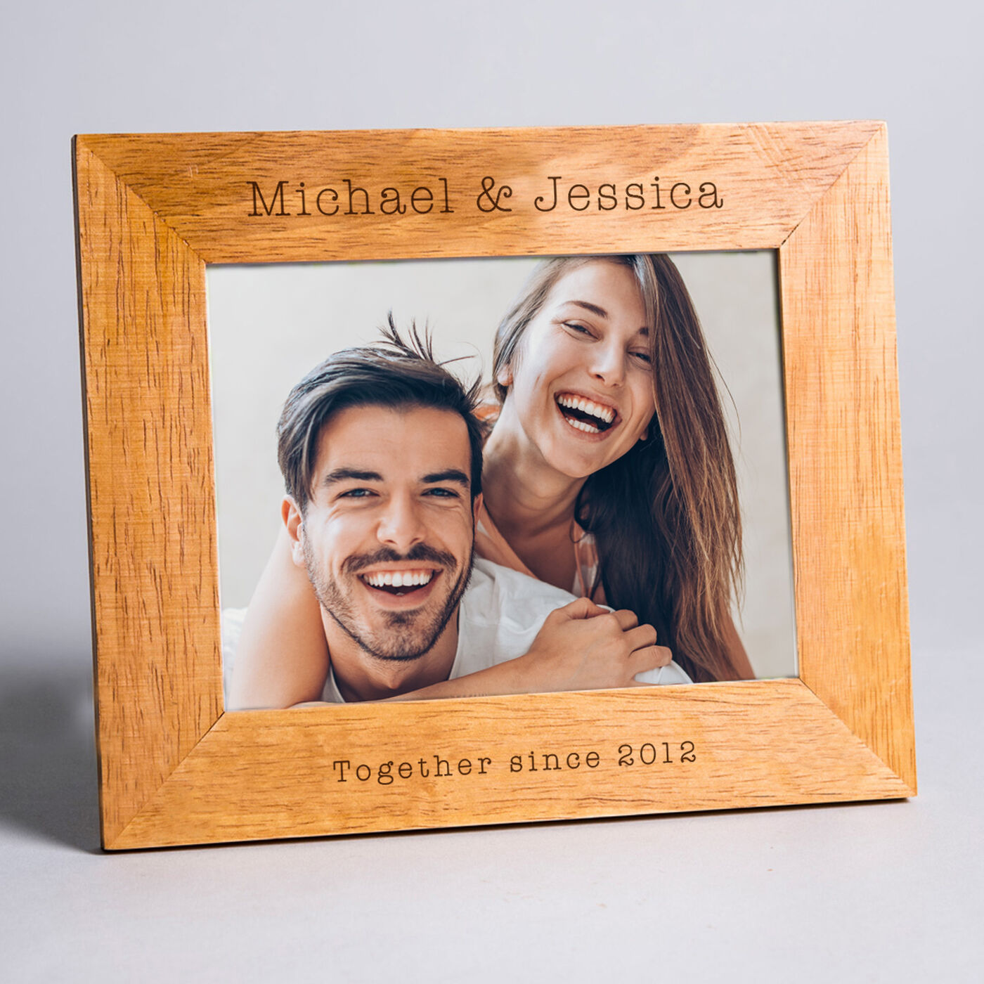 Buy Personalised Engraved Wooden Photo Frame Together Since... for