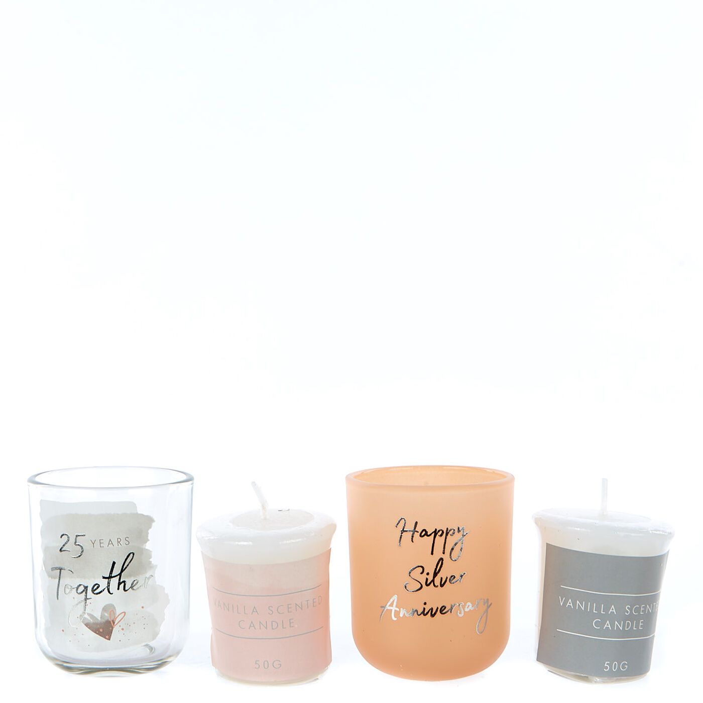 Buy Set of 2 Vanilla Scented Candles 25th Anniversary for GBP 4.99