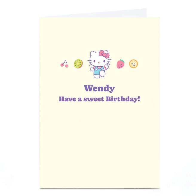 Personalised Birthday Card - Hello Kitty with Name