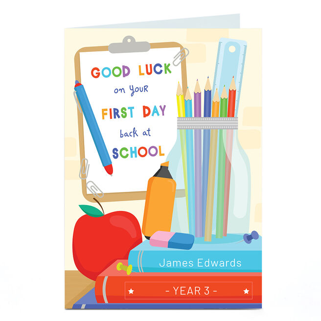 Personalised Card - First Day of School