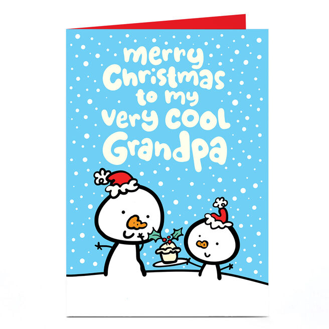 Personalised Fruitloops Christmas Card - Very Cool Grandpa