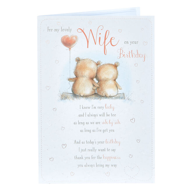 Birthday Card - Lovely Wife, Bears