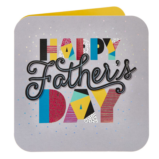 Any Recipient Funky Text Happy Father's Day Card