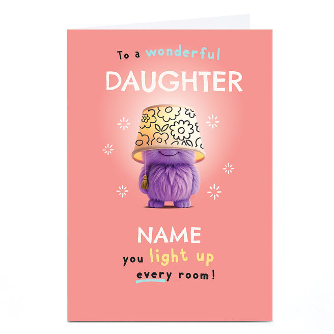 Personalised Wimzee Birthday Card - Light Up Every Room, Daughter