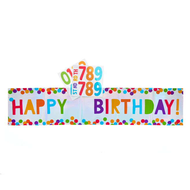 Giant Customisable Happy Birthday Banner