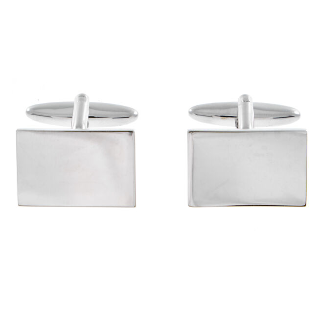 Square Silver Plated Cufflinks