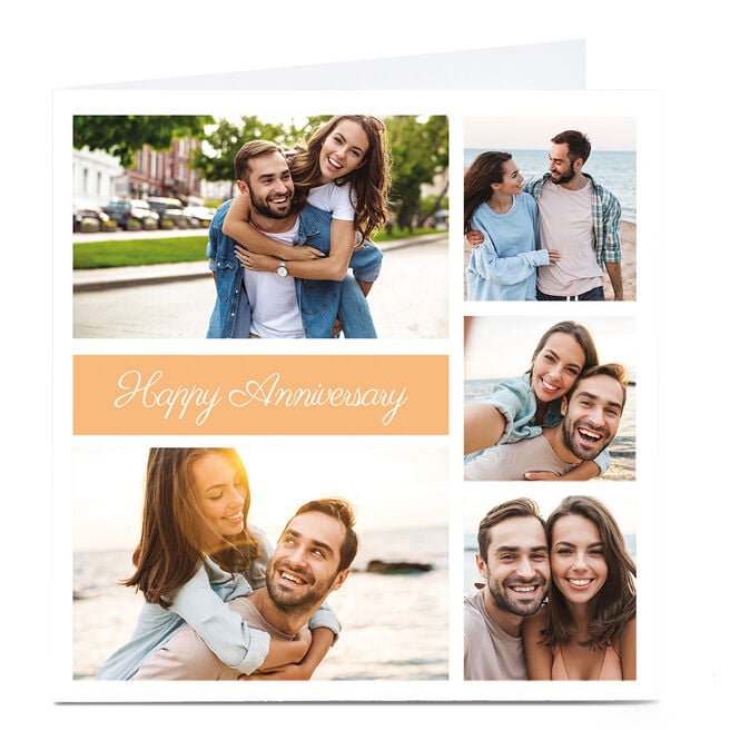 Photo Card - Orange, Happy Anniversary