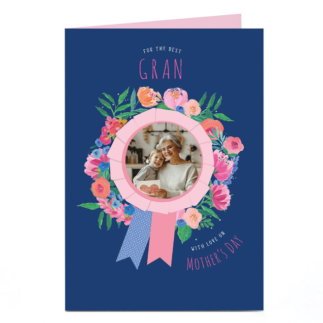 Personalised Mother's Day Photo Card - Ribbon Gran