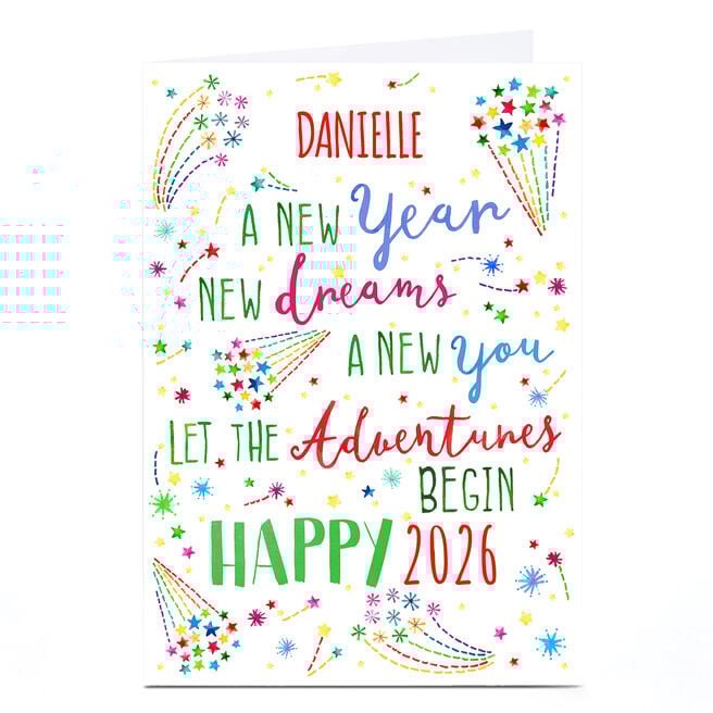 Personalised Nik Golesworthy Christmas Card - New Year