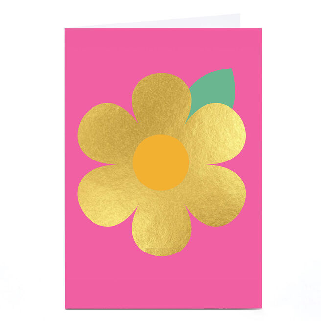 Personalised Card - Gold Flower
