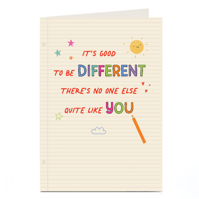 Personalised Card - It's Good to Be Different