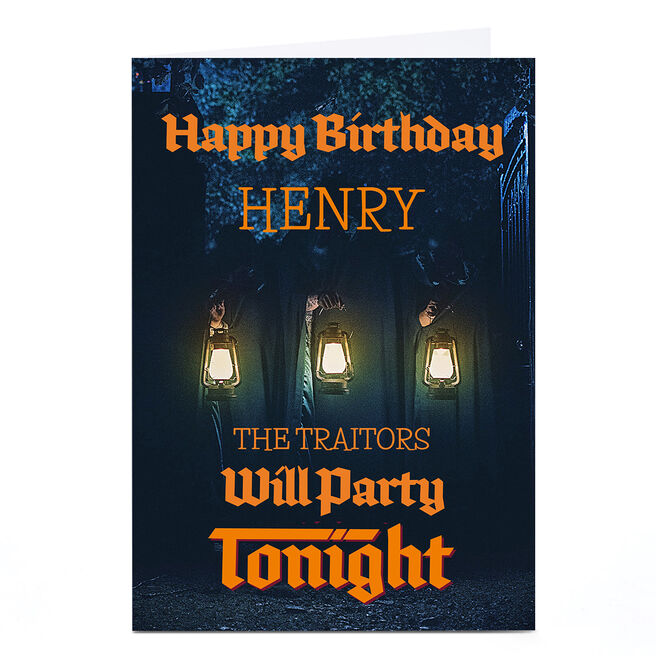 Personalised Birthday Card - The Traitors Party Tonight