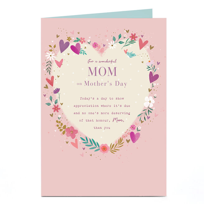 Mother's Day Card - For A Wonderful Mom