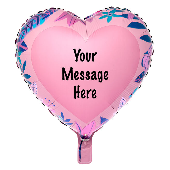 Write-On 18-Inch Tropical Heart Foil Helium Balloon With Pen
