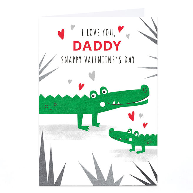 Personalised Dalia Clarke Valentine's Day Card - Crocodiles