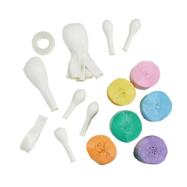 Rainbow Balloon & Streamer Backdrop Kit