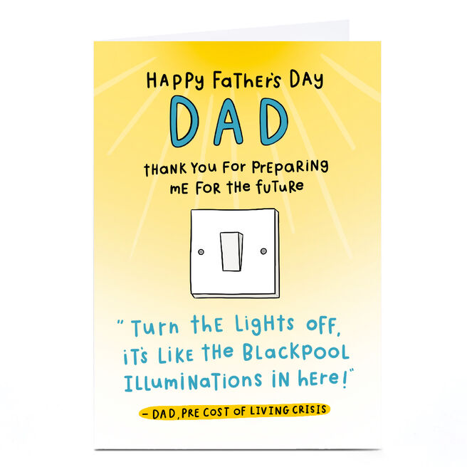 Personalised Jess Moorhouse Father's Day Card - Blackpool