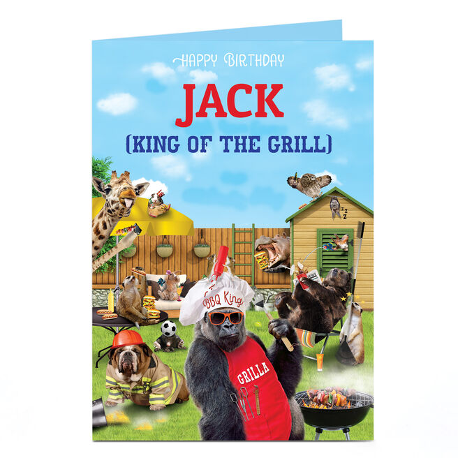 Personalised Birthday Card - King Of The Grill