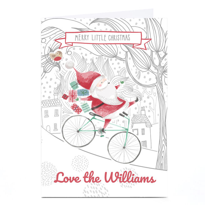 Personalised Bev Hopwood Christmas Card - Merry Little Christmas