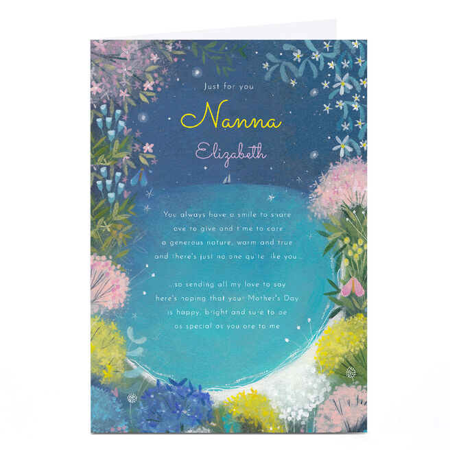 Personalised Mother's Day Card - Just for you Nanna