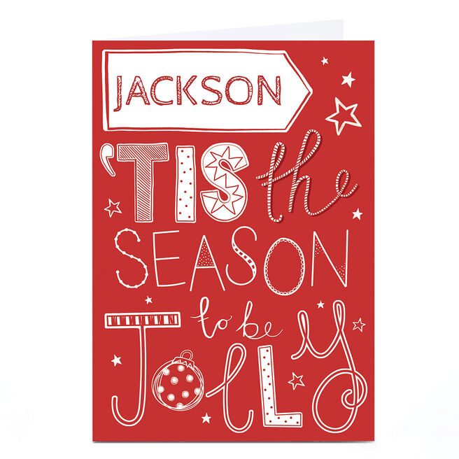 Personalised Christmas Card - 'Tis The Season