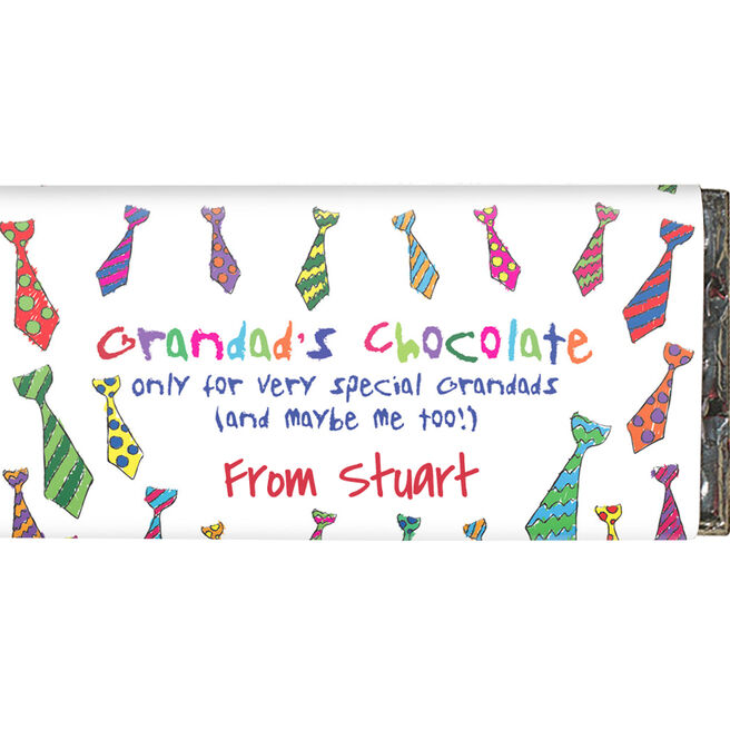 Personalised Chocolate Bar - Grandad's Chocolate For Me Too