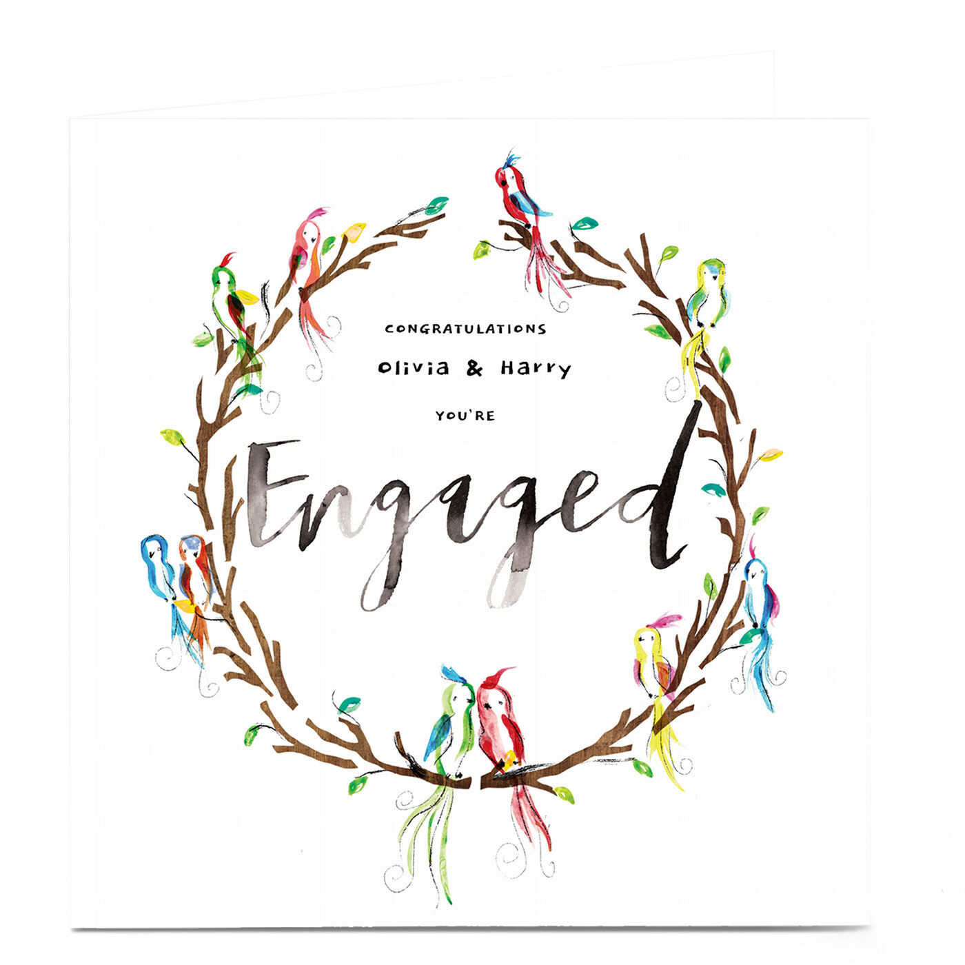 Buy Personalised Emma Valenghi Engagement Card - Birds for GBP 2.99 ...