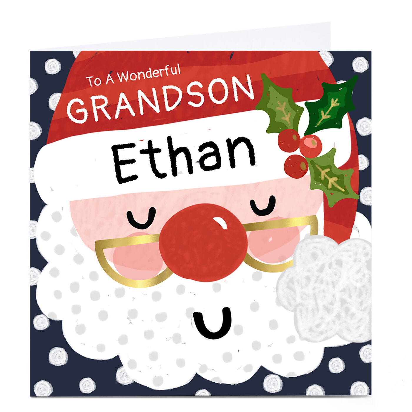 Buy Personalised Kerry Spurling Christmas Card Cartoon Santa for GBP