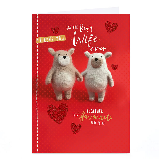 Personalised Valentine's Day Card - Best Wife Ever Bears