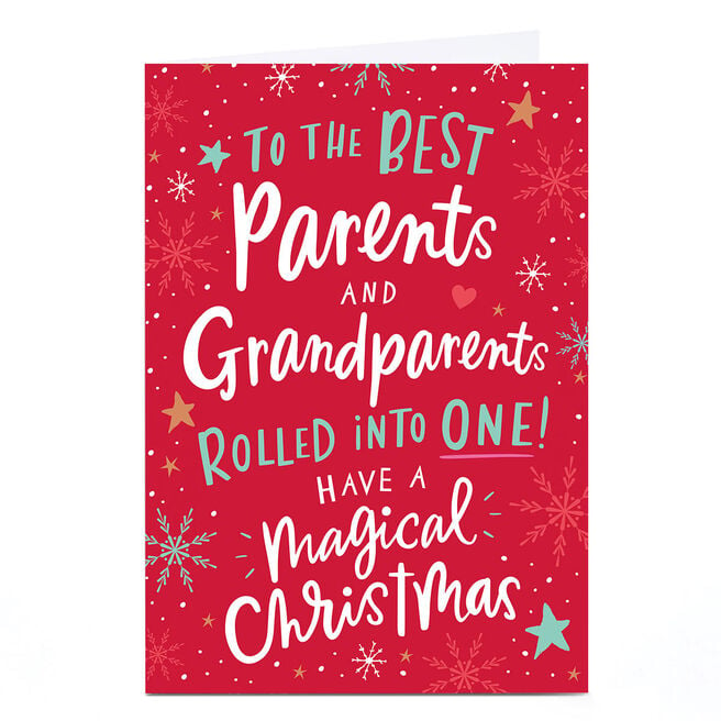 Personalised Ebony Newton Christmas Card - The Best Parents & Grandparents
