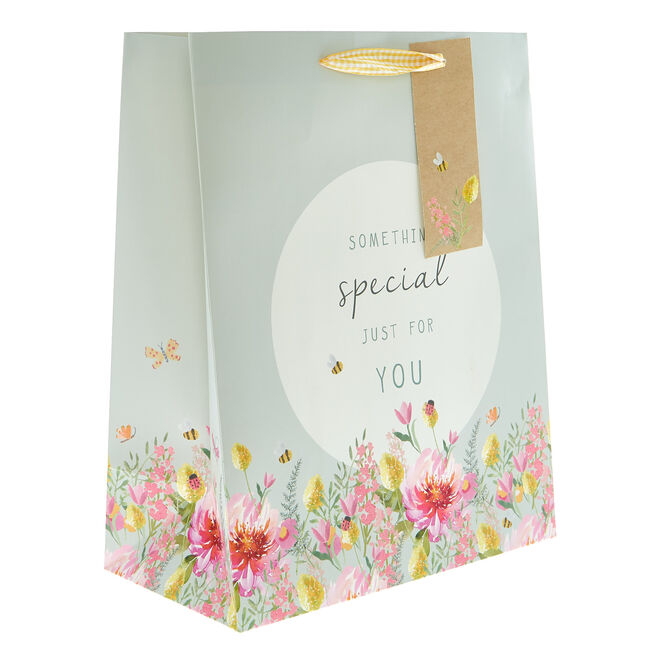 Large Portrait Gift Bag - Wildflowers Just For You