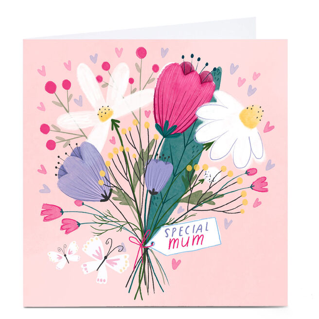Personalised Emma Valenghi Mother's Day Card - Floral Bouquet