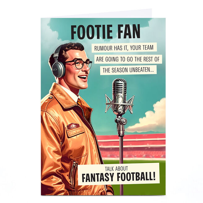 Birthday Card - Talk About Fantasy Football