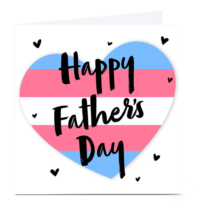 Personalised Father's Day Card - Trans Flag