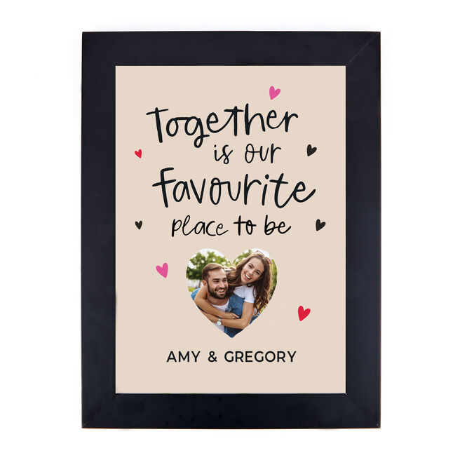 Personalised Photo Upload Valentine's Day Print - Together Is Our Favourite Place To Be