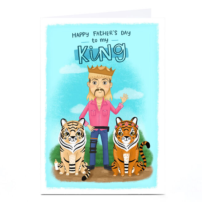 Personalised Blue KIwi Father's Day Card - To My King