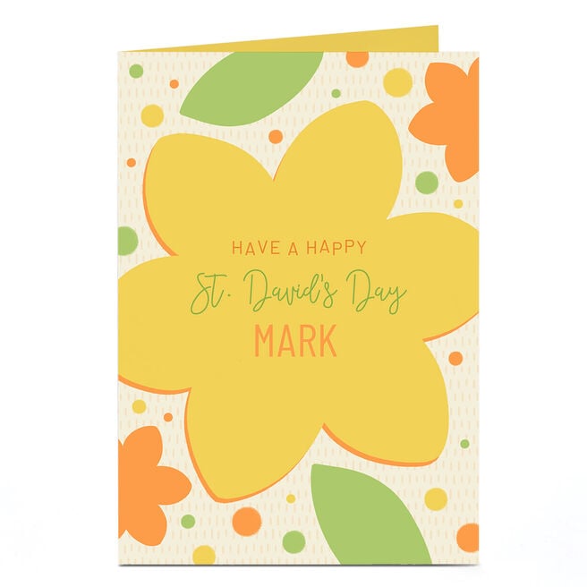 Personalised St. David's Day Card - Daffodil