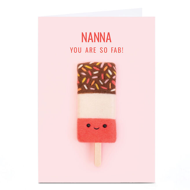Personalised Lemon and Sugar Mother's Day Card - Nanna Fab Lolly
