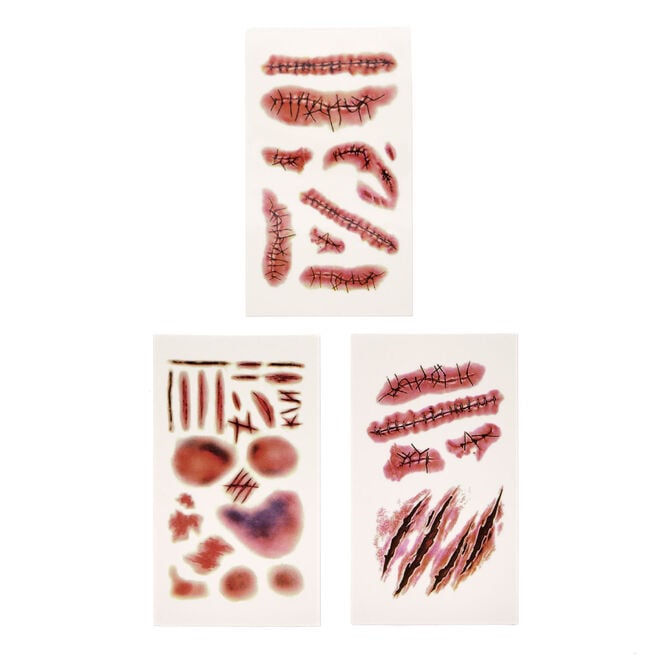 Bloody Wound Temporary Tattoos - 5 sheets