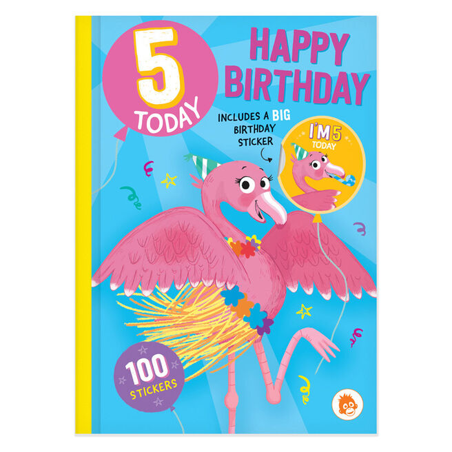 5 Today Flamingo Birthday Activity Book & Stickers