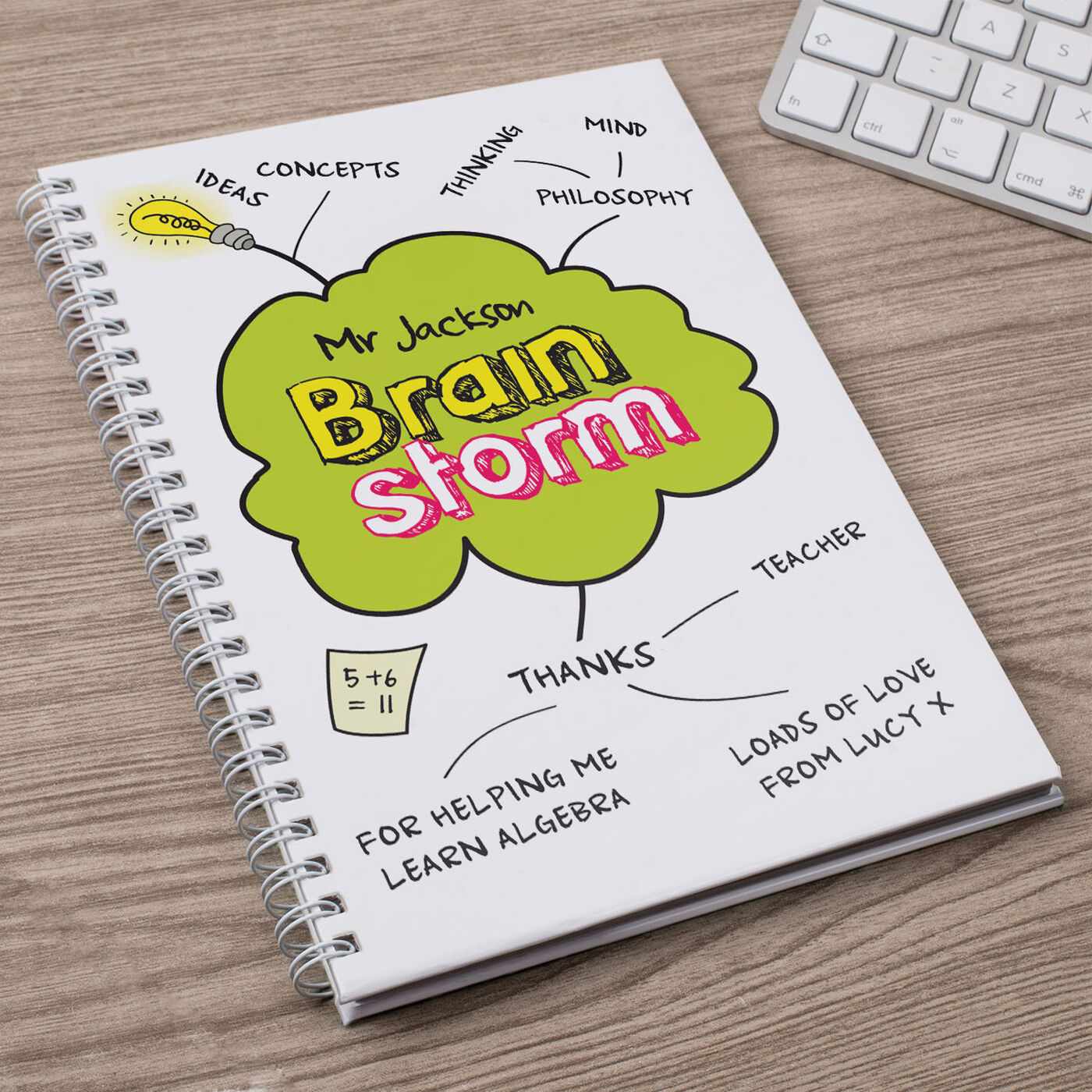 Buy Personalised Brain Storm Teacher Notebook for GBP 6.49 | Card ...