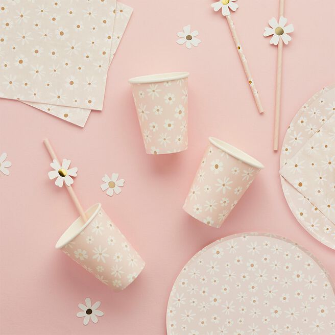 Daisy Paper Cups - Pack of 8