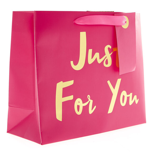 Medium Landscape Gift Bag - Pink Just For You