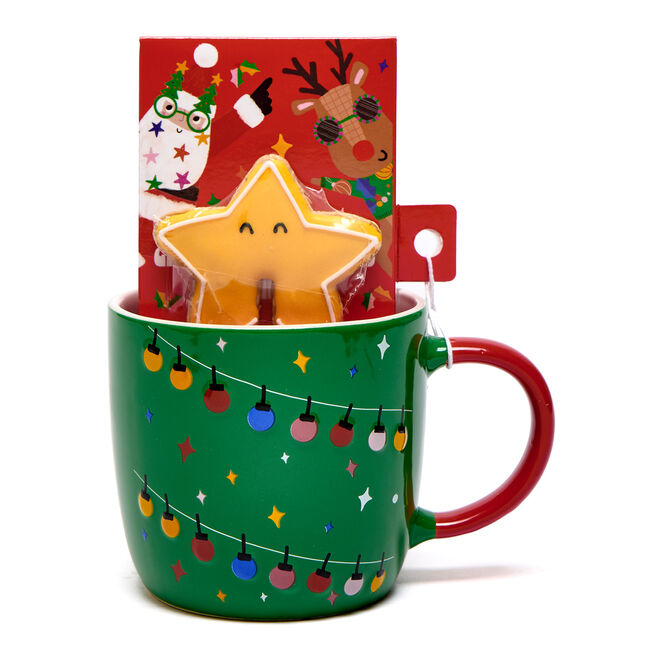 Merry & Bright Mug, Hot Drink Mix & Cookie Set