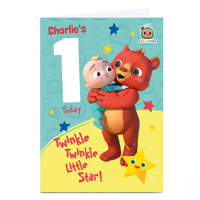 Personalised CoComelon 1st Birthday Card - Twinkle Twinkle