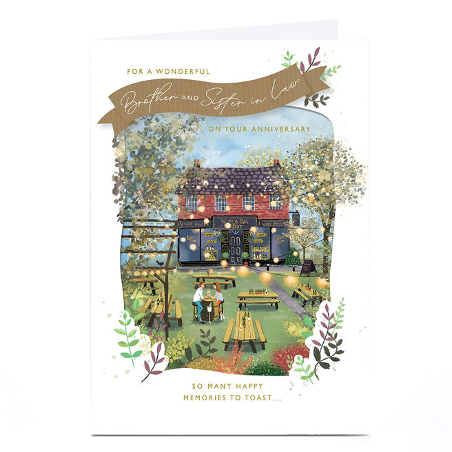 Anniversary Card - So Many Memories to Toast, Brother and Sister in Law