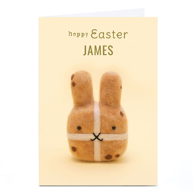 Personalised Lemon & Sugar Easter Card - Hot Cross Bunny