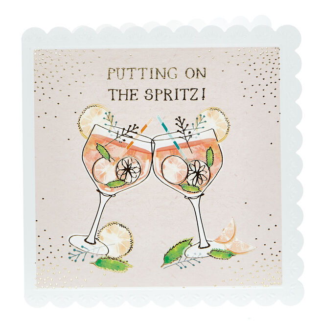 Birthday Card - Putting On The Spritz!